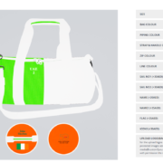 custom logo duffle bag with name , flag and UAE text and number