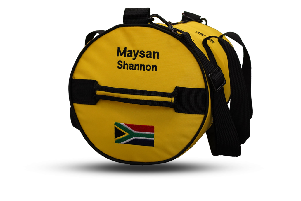 mono bag with name and flag