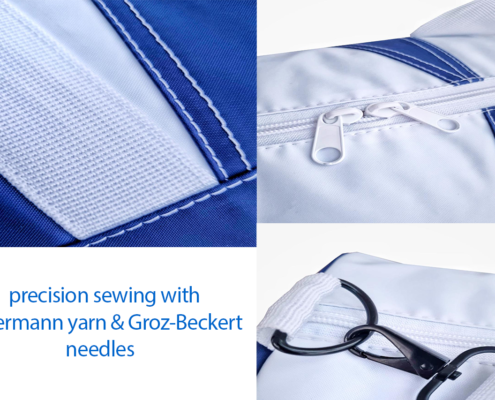 precision sewing with gutermann thread for custom bags