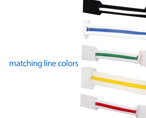 Matching line color options for custom bags